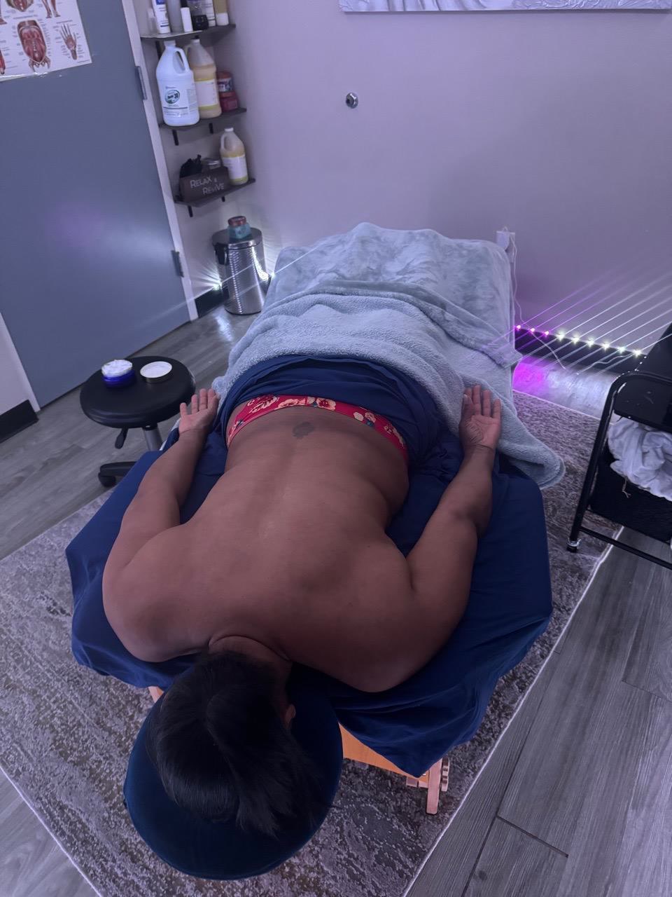 The treatment room at Forever Balanced Massage